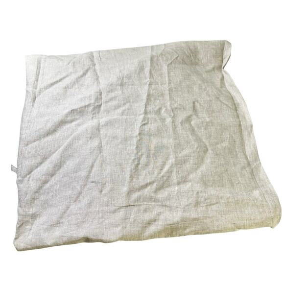 West Elm Pleated European Flax Linen Curtain 1 Panel Natural Flax 48'"x96" - Picture 2 of 5